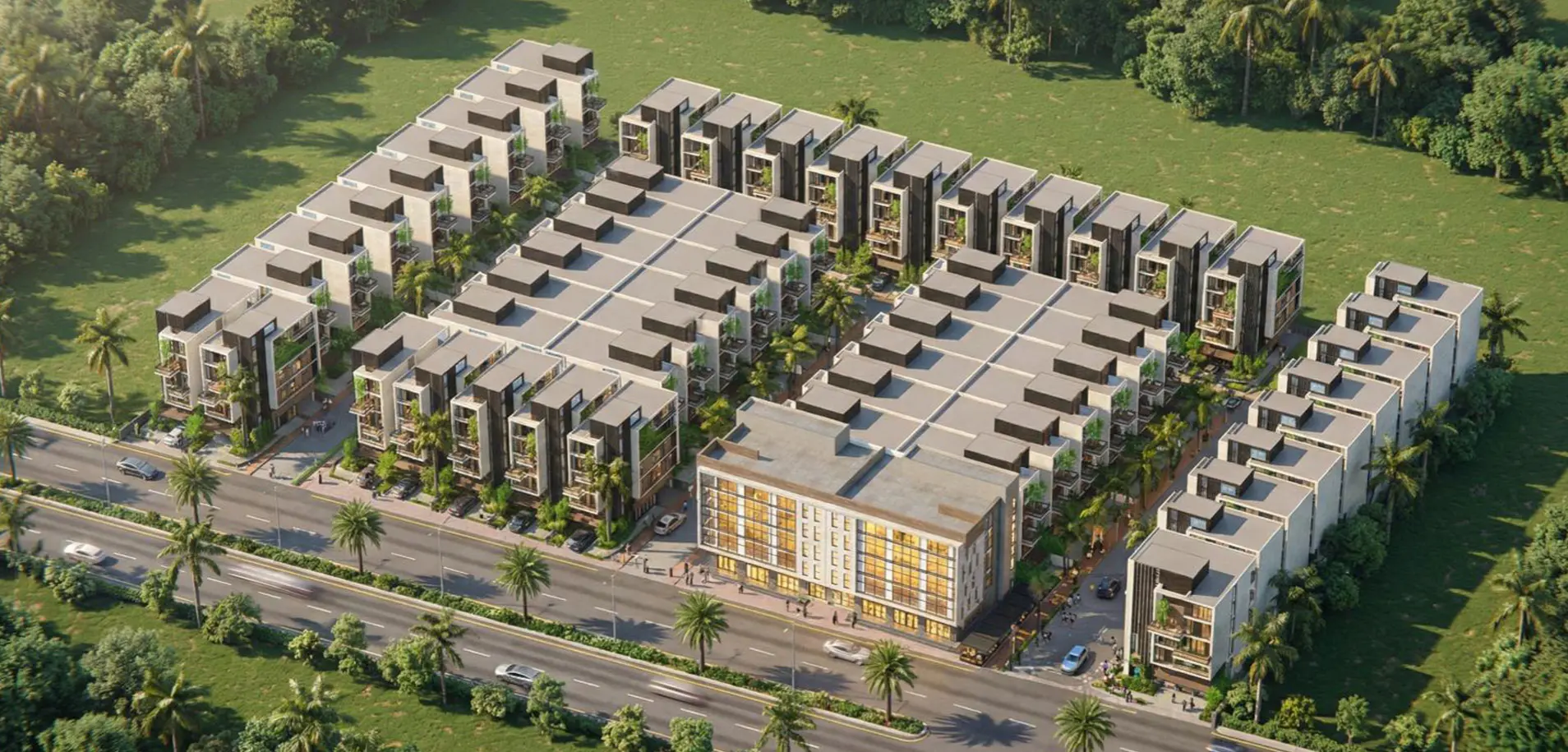 Aerial view of Kadamba Kunjh plotted development in Ghaziabad